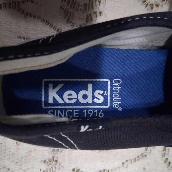 Keds Size 6 Ortholite Lace-Up Fashion Casual Sneakers Navy Canvas Women WF34200M - Picture 6 of 14